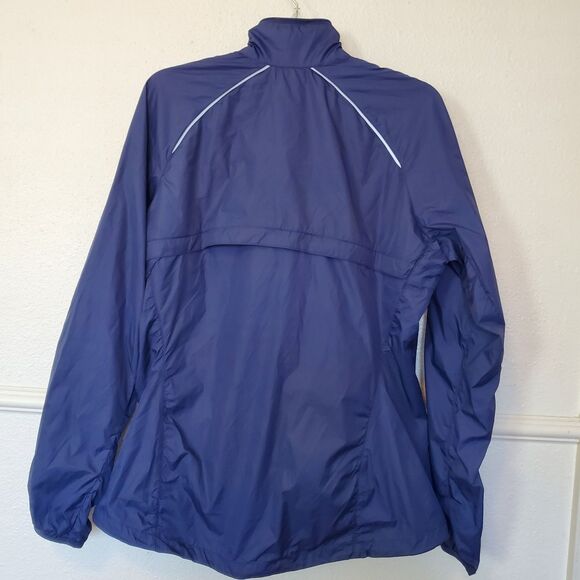 Nike Jacket Womens XL Navy Blue Full Zip Winsbreaker Lightweight Swoosh Logo - Picture 7 of 16
